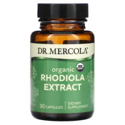 Родиола, органический экстракт Rhodiola Dr. Mercola, 30 капсул