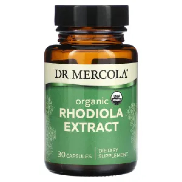 Родіола, Rhodiola, Dr. Mercola, органічний екстракт, 30 капсул