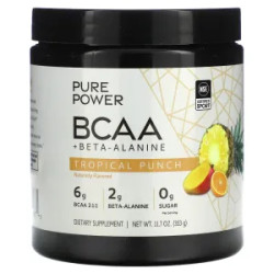 BCAA з бета-аланіном, порошок, смак тропічний пунш BCAA Beta-Alanine Dr. Mercola, 333 г
