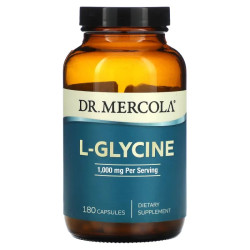 L-гліцин 500 мг, Dr. Mercola L-Glycine, 180 капсул