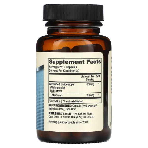 Дике яблуко, Biothin, Wildcrafted Apple, Dr. Mercola, екстракт, 60 капсул