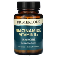 Ниацинамид 50 мг, Dr. Mercola Niacinamide Vitamin B3, 270 таблеток