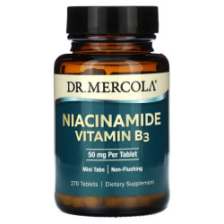 Ниацинамид 50 мг, Dr. Mercola Niacinamide Vitamin B3, 270 таблеток