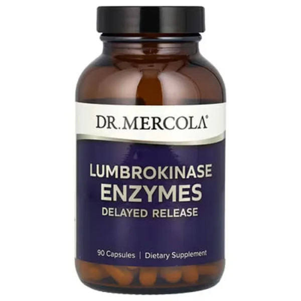 Ламброкіназа, Lumbrokinase Enzymes, Dr. Mercola, 90 капсул