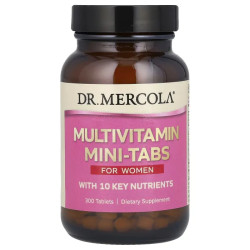 Мультивітаміни для жінок, Dr. Mercola Multivitamin Mini-Tabs For Women, 300 міні-таблеток