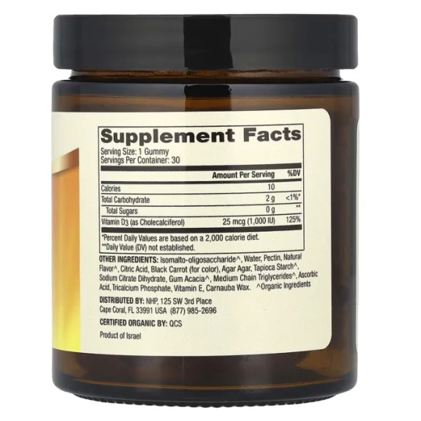 Вітамін Е, для дітей 4 років, Vitamin D3, Dr. Mercola, органічний, зі смаком вишні, 25 мкг (1000 МО), 30 жувальних цукерок