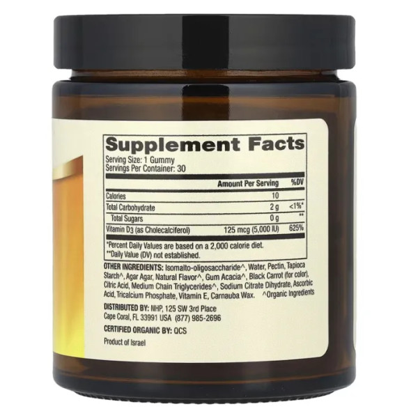 Вітамін D3, Vitamin D3, Dr. Mercola, 5000 МО, органічний, зі смаком вишні, 30 жувальних цукерок