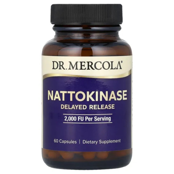 Наттокіназа, Nattokinase, Dr. Mercola, 2000 FU, 60 капсул