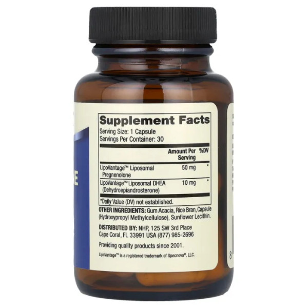 Прегненолон з ДГЕА, Liposomal Pregnenolone Plus DHEA, Dr. Mercola, ліпосомальний, 30 капсул