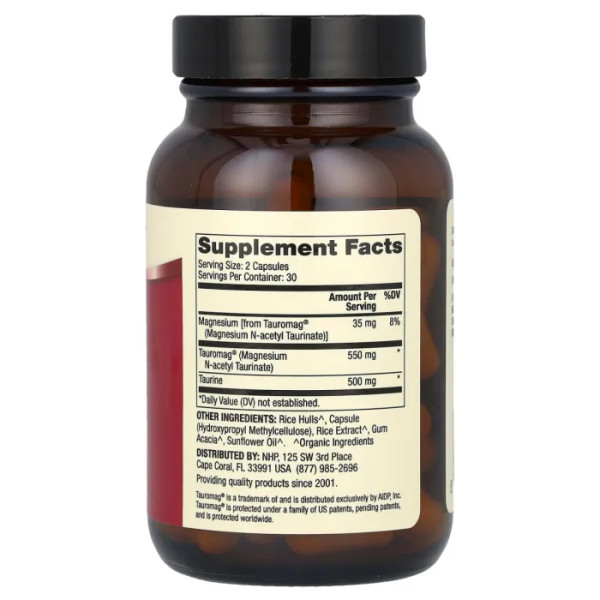Таурін, Taurine Advanced, Dr. Mercola, 60 капсул