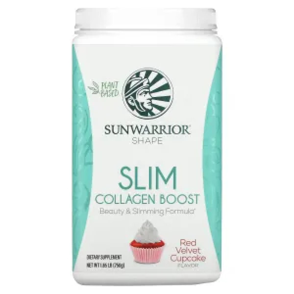 Коректор ваги, формула для краси та схуднення, Shape, Slim Collagen Boost, Sunwarrior, кекс з червоним оксамитом, 750 г