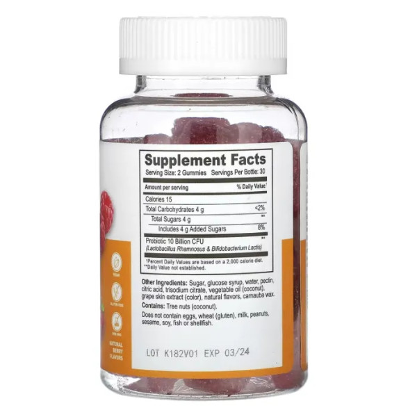 Пробіотики для чоловіків, Men's Probiotic, Lifeable, з ягідним смаком, 10 мільярдів, 60 жувальних цукерок (5 мільярдів у кожній)