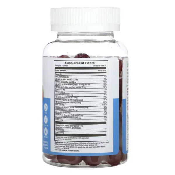 Мультивітаміни та мультимінерали для жінок, без цукру, Women's Multivitamin, Lifeable, зі смаком полуниці, 60 жувальних цукерок