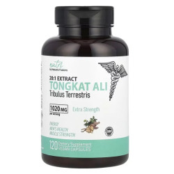 Тонгкат алі 1020 мг, Nature's Fusions Tongkat Ali, підвищена сила, 120 вегетаріанських капсул (510 мг у капсулі)