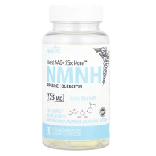 Дигидроникотинамид мононуклеотид NMNH 125 мг, Natures Fusions NMNH, повышенная концентрация, 30 вегетарианских капсул