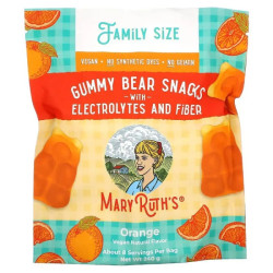 Мармеладные мишки с электролитами и клетчаткой, MaryRuth Organics Gummy Bear Snacks with Electrolytes and Fiber, вкус апельсина, 240 г