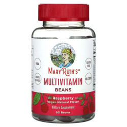 Мультивитамины жевательные, Multivitamin Beans MaryRuth's, вкус малина, 90 жевательных конфет
