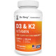 Вітаміни D3 та K2, Vitamin D3 K2 , Dr. Berg's, очищені жовчні солі, цинк та магній для кращого засвоєння, 10000 МО\/100 мкг, 120 капсул