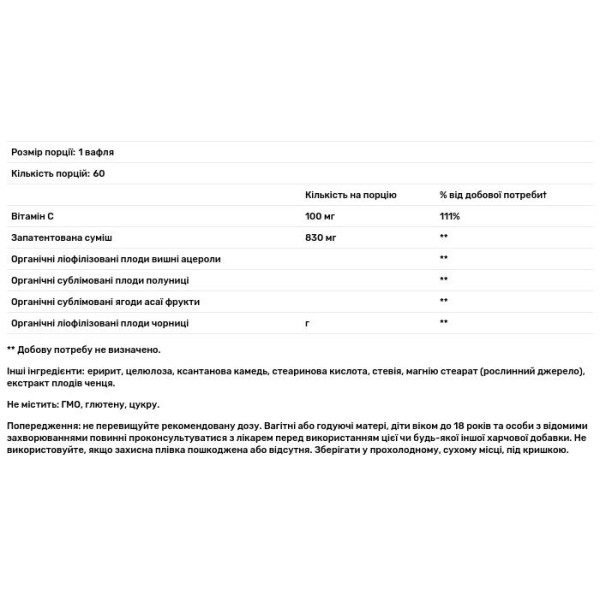Вітамін С, Vitamin C, Dr. Berg's, жувальний комплекс, 60 жувальних вафель