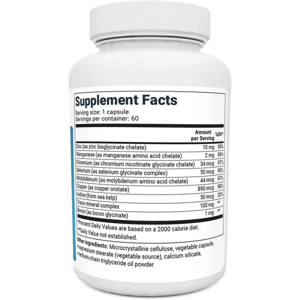 Мінерали, Trace Minerals Enhanced, Dr. Berg's, 60 капсул