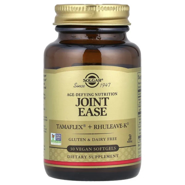 Підтримка здоров'я суглобів, Joint Ease, Age-Defying Nutrition, Solgar, антивікове живлення, 30 веганських гелевих капсул