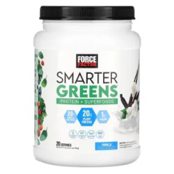 Протеин и суперфуды, Protein + Superfoods Force Factor Smarter Greens, ваниль, 600 г