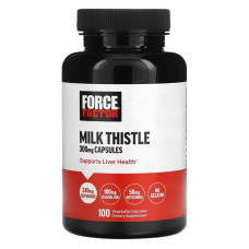 Розторопша 300 мг, Force Factor Milk Thistle, 100 рослинних капсул