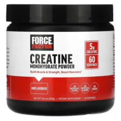 Креатин моногидрат, Creatine Monohydrate Powder Force Factor, без добавок, 300 г