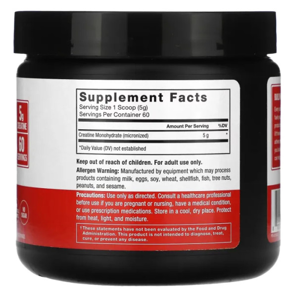 Моногідрат креатину, Creatine Monohydrate Powder, Force Factor, без добавок, 300 г