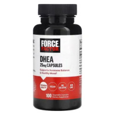 DHEA 25 мг, DHEA Force Factor, 100 рослинних капсул