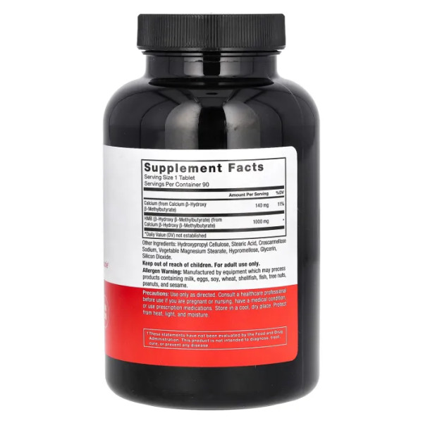 Гідроксиметилбутират ГМБ, HMB, Force Factor, 1000 мг, 90 таблеток