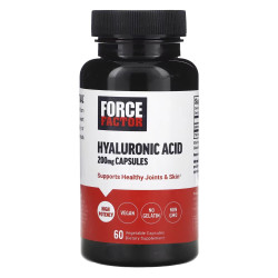 Гиалуроновая кислота 200 мг, Hyaluronic Acid Force Factor, 60 вегетарианских капсул