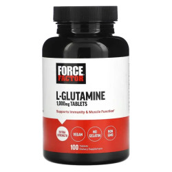L глютамін 1000 мг, Force Factor L Glutamine Tablets, 100 таблеток