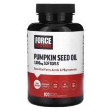 Гарбузова олія 2000 мг, Pumpkin Seed Oil Force Factor, 100 капсул
