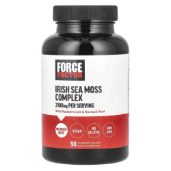Ірландський морський мох 2100 мг, Force Factor Irish Sea Moss Complex, 90 рослинних капсул (700 мг у капсулі)
