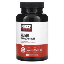 Рейші 600 мг, Force Factor Reishi, 100 рослинних капсул