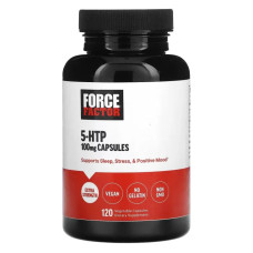 5 HTP 100 мг, Force Factor 5-HTP, 120 рослинних капсул