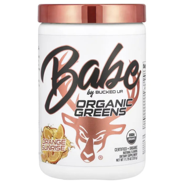 Суперфуд для жінок, органічна зелень, Babe, Organic Greens, Bucked Up, смак апельсиновий світанок, 333 г