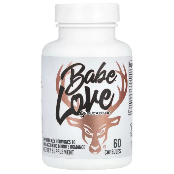 Підвищення лібідо, для жінок, Babe, Love, Bucked Up, з екстрактом ашваганди, 60 вегетаріанських капсул