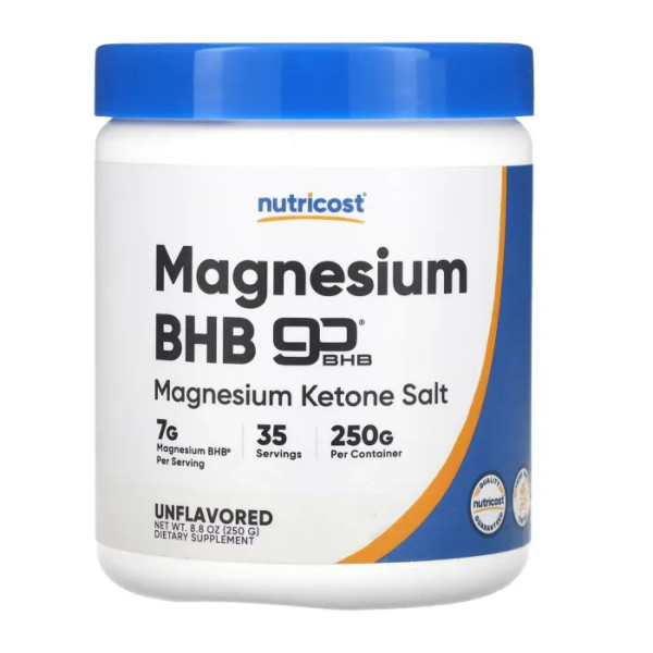BHB, магній, Magnesium BHB, Nutricost, без добавок, 250 г