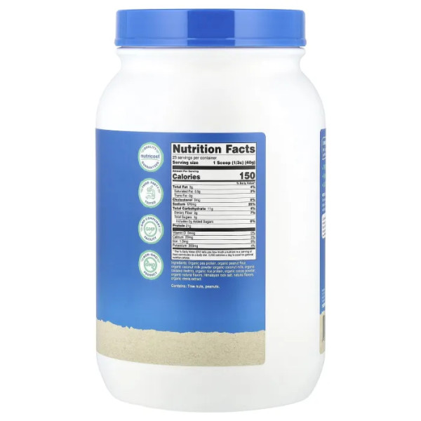 Протеїн веганський, Vegan Protein, Nutricost, органічний, шоколадний PB, 907 г