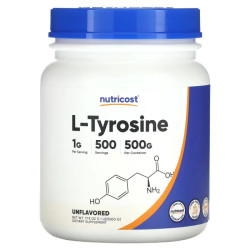 Тирозин, без добавок, Nutricost L-Tyrosine, 500 г