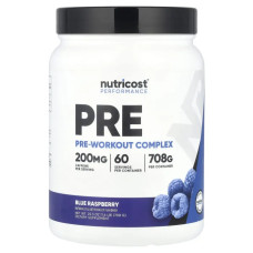 Передтренувальний комплекс, Pre-Workout Complex Nutricost, Performance, смак блакитна малина, 708 г