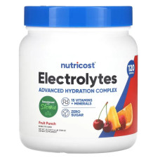 Електроліти, смак фруктовий пунш, Nutricost Electrolyte, 708 г