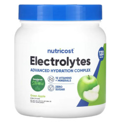 Электролиты вкус зеленое яблоко, Nutricost Electrolyte, 684 г