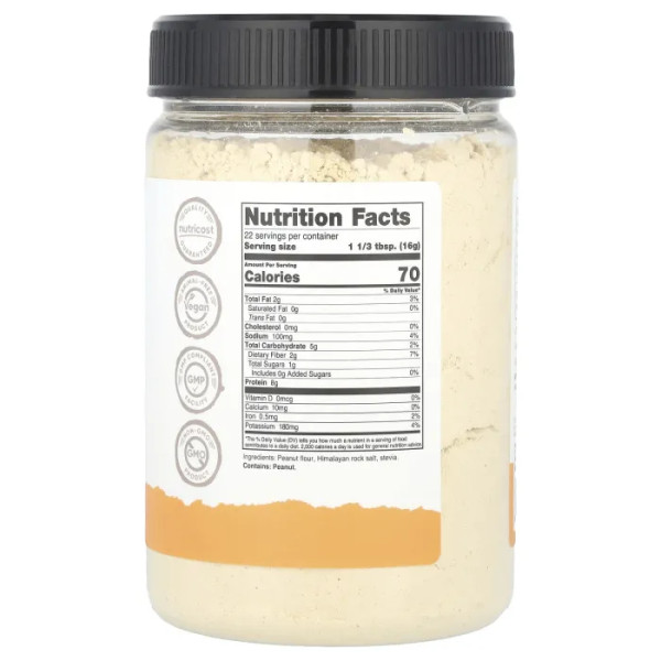 Паста арахісова 75%, Peanut Butter Powder, Nutricost, Pantry, порошок, 358 г