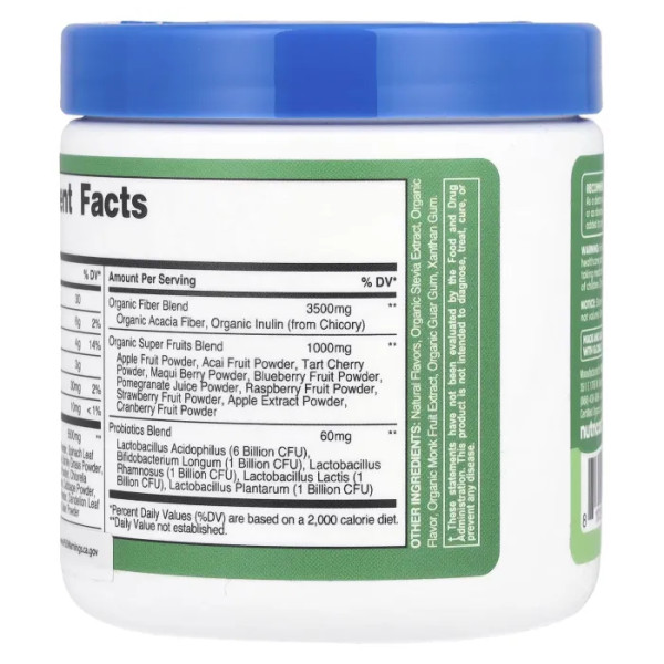 Суперзелень, Organic Super Greens, Nutricost, органічна, без добавок, 103 г