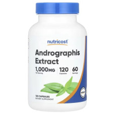 Андрографис 1000 мг, Nutricost Andrographis, 120 капсул (500 мг в капсуле)