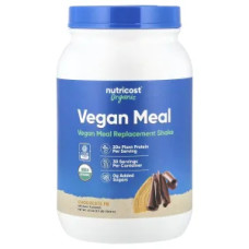 Заменитель еды веганский органический, вкус шоколад PB, Nutricost Organic Vegan Meal, 1763 г