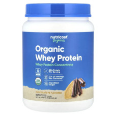 Сироватковий протеїн органічний, Nutricost Organic Whey Protein, шоколадний смак PB, 454 г